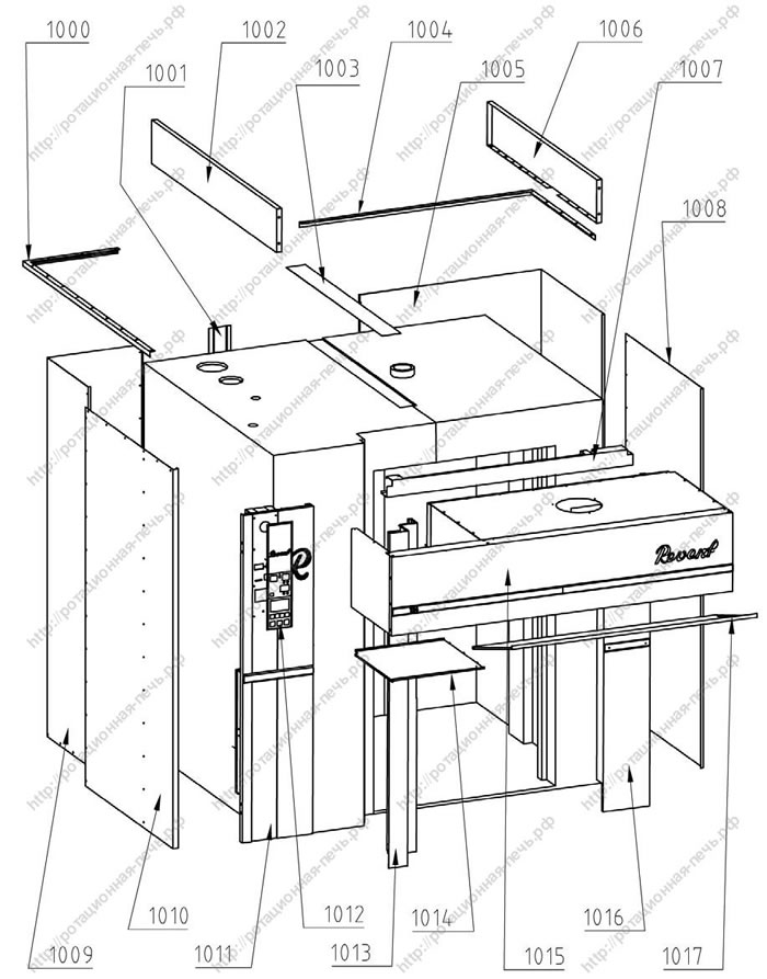 ВНЕШНИЕ ПАНЕЛИ - Запчасти к ротационным печам Revent 725